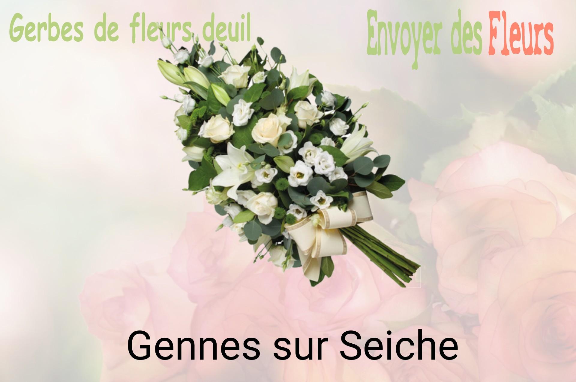 Gerbe de fleurs de deuil livrée à Gennes-sur-Seiche